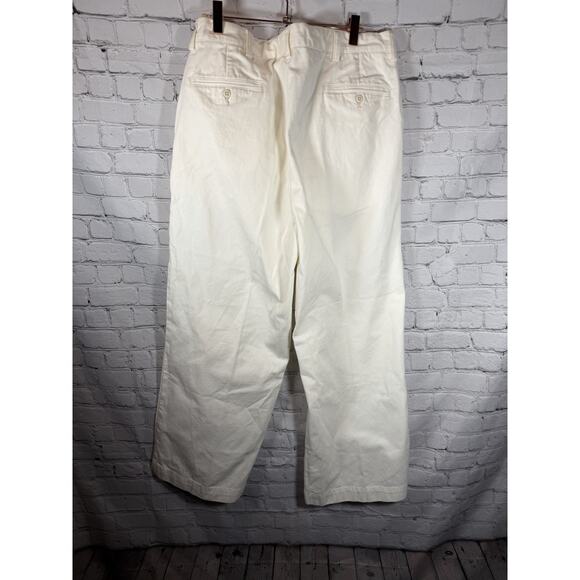 Polo Ralph Lauren Wide Leg Military Pants 34x30 White RL Cotton Khaki Material - Picture 5 of 6